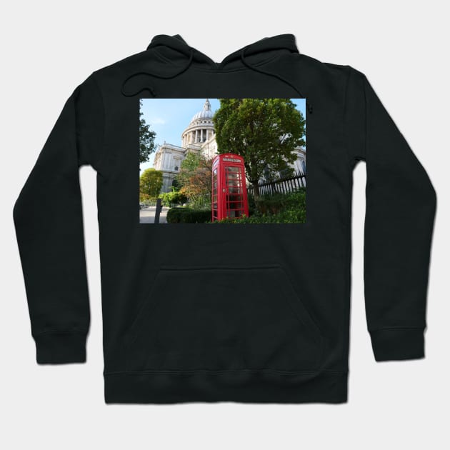 St Paul’s Cathedral and red telephone box Hoodie by fantastic-designs